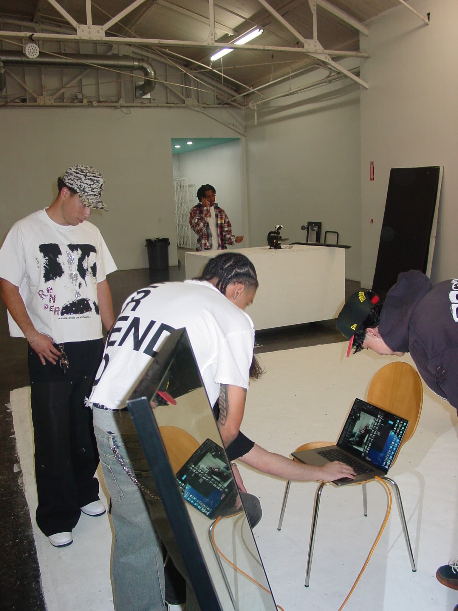 Behind the scenes — on set